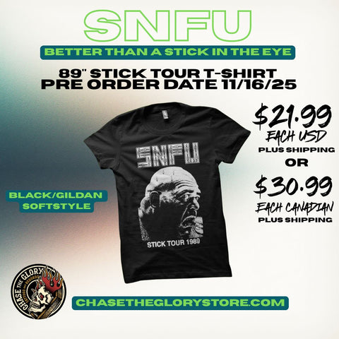 SNFU-89' Stick Tour t shirt