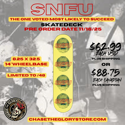 SNFU-The One Voted Most Likely to Succeed Skate Deck 8.25